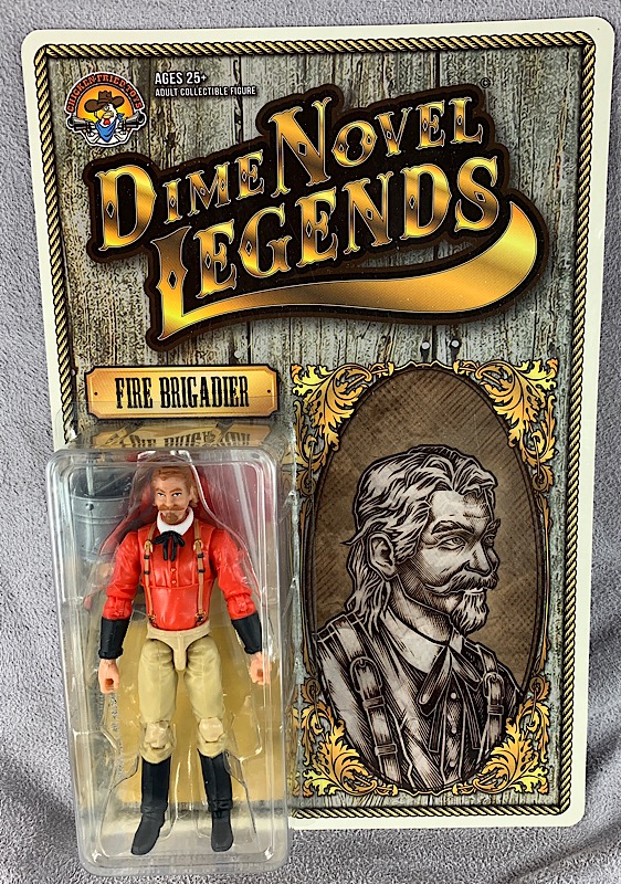 4" tall Dime Novel Legends 1:18 scale action figure Fire Brigadier fireman 