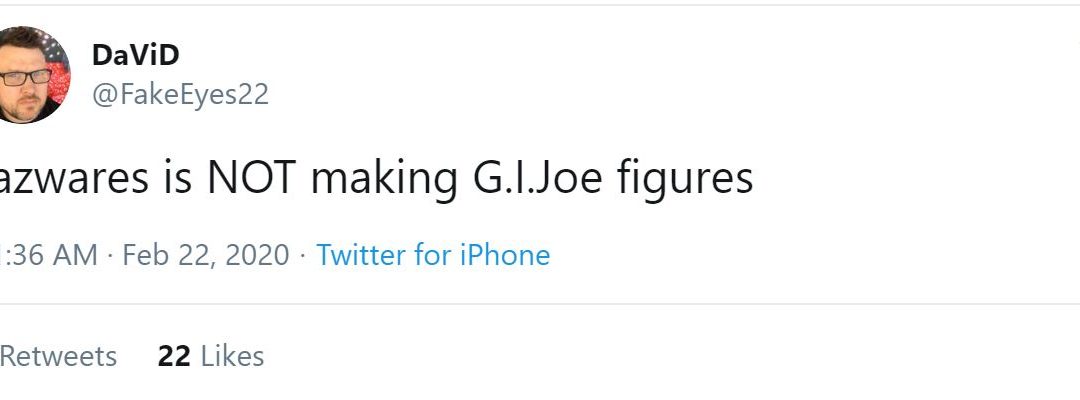 New report – Jazwares is not making G.I. Joe figures